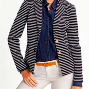 Banana Republic navy and white striped blazer size 4